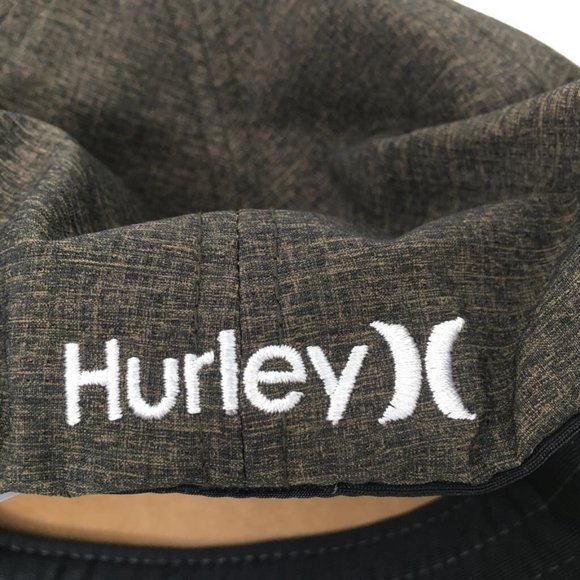 Flexfit Mens Baseball Cap Hat Green Hurley Heathered Logo Embroidered L-XL New - Picture 7 of 8